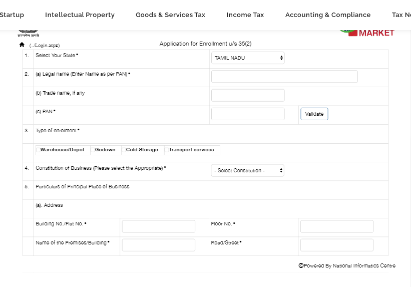 E-way bill registration 1page